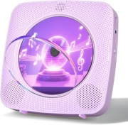 Odtwarzacz CD Bluetooth Hi-Fi Przenośny i Stylowy (Fioletowy)