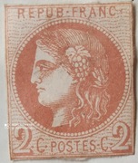 Znaczek Republika Francji 2c z1870