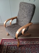 Fotel typu Finka odnowiony brązowy 