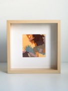 Obraz abstrakcyjny – pastele olejne | oprawiony w ramę z passe-partout