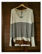 Culture sweterek w paski roz. L, wiskoza NOWY