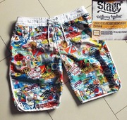 Stage świetne bermudy szorty gazetkowe komiksowe r.L
