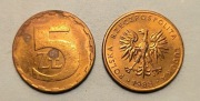 Polska moneta 5 zł 1988 rok. 2 sztuki
