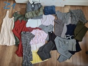 Paczka ubrań mix r. XS sukienka spódnica spodnie bluzka kurtka kombinezon