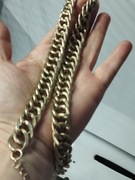 Gruby złoty łańcuch na szyję 54 cm dl 