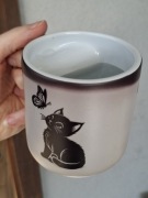 Magiczny kubek z kotem,który zmienia kolor ciepło,zimno