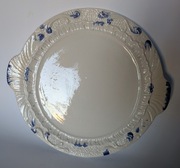 BARDZO DUŻY PÓŁMISEK/TALERZ/PATERA/TACA CAPODIMONTE ITALY  BIEL I BŁĘKIT