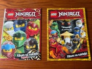 Zestaw 2 albumów na naklejki LEGO Ninjago | Lekko uzupełnione, stan bdb