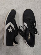 Czarne wiązane buty sportowe sneakersy trampki Converse 36