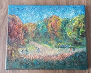 "Polska" 2011 Bohdana Lippert-Pietkiewicz obraz olejny 22x27cm olej