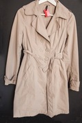 Płaszcz trencz NAF NAF prochowiec wiosna beż r. 38