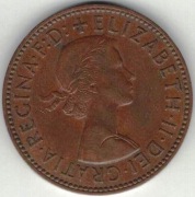 Wielka Brytania half penny 1/2 pensa 1958 - 25,4 mm - nr 3