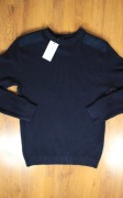 Sweter Jack and Jones r. S granatowy męski okrągły dekolt bawełniany nowy 