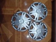 Kołpaki 3 sztuki srebrne szare 14 " 