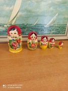 Zestaw 5 rosyjskich lalek – Matrioszki, ręcznie malowane