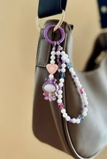 Brelok do torebki Kosmiczny handmade - koraliki w stylu kawaii