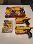 Nintendo Wii Nerf N strike zestaw z grą i pudełkiem.