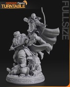 Figurka druk 3D żywica 12K " Gimli and Legolas - LOTR " - 248 mm