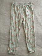 Zielone miętowe spodnie legginsy w zwierzątka królik Kappahl 122 - 128