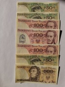 ZESTAW BANKNOTÓW PRL 7 SZTUK 50 ZŁ -500 ZŁ (32)