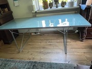 Designerski vintage stół szklany Ikea 85x200cm projekt Niels Gammelgard 