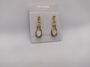 Kolczyki butelki złote cyrkonia srebrne serce