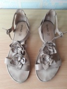 Sandały Quazi rzymianki beż nude 40 SKÓRA NATURALN