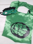 Zielona peleryna superbohatera z maską kostium dziecięcy 6/7l