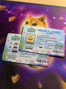 Spongebob plastikowe prawo jazdy bajkowe