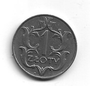 1 zł., 1929 rok, nikiel
