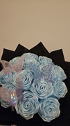 Bukiet 13 niebieskich róż hand made | prezent