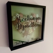 Ramka 3D z papierowymi kwiatami – prezent | Dzień Mamy, ślub, rocznica