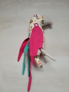 Maskotka dekoracja papuga rękodzieł HAND MADE 30cm