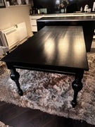 Stół drewniany 190x100 cm czarny do jadalni i salonu