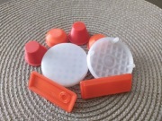 Moskwicz Azak, zabawki PRL, części, lampki