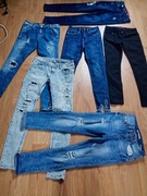 spodnie  skinny jeans s XS nowe rurki z dziurami 