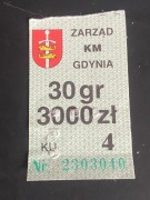 BILET ZKM GDYNIA 30gr/3000zł (KU)