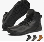 VEXITO Damskie buty barefoot zimowe skóra 40 czarne