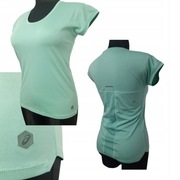 *T-SHIRT DAMSKI ASICS XS ODBLASKOWE ZNACZKI MIĘTOWY