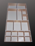 Organizer Wkład do szuflady IKEA ALEX 30x52cm Biało-Złoty Premium Druk 3D