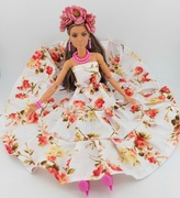 Suknia sukienka ubranko dla Barbie zest.9 el