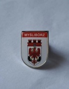 Herb miasta Myślibórz przypinka pin odznaka wpinka
