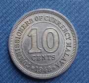 Moneta 10 centów Malajów z 1948 roku