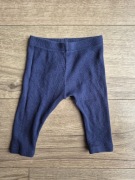 M&S granatowe legginsy prążek basic niemowlęce 68