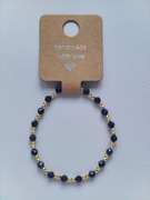 Bransoletka na gumce Kamienie Granatowy Lapis Hematyt