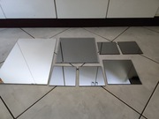 lustro łazienkowe ozdobne do samodzielnego montażu srebrne