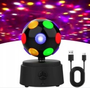 Obrotowa kula dyskotekowa 360° Bluetooth LED – oświetlenie imprezowe