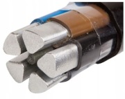 KABEL PRZEWÓD ZIEMNY YAKXS 5x25 YAKY 5x25 06/1KV ALUMINIOWY CZARNY 90 m.b.