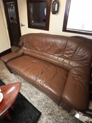 Sofa skórzana z funkcją spania do renowacji 