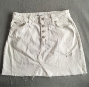 Spódniczka jeansowa biała ZARA XS 34